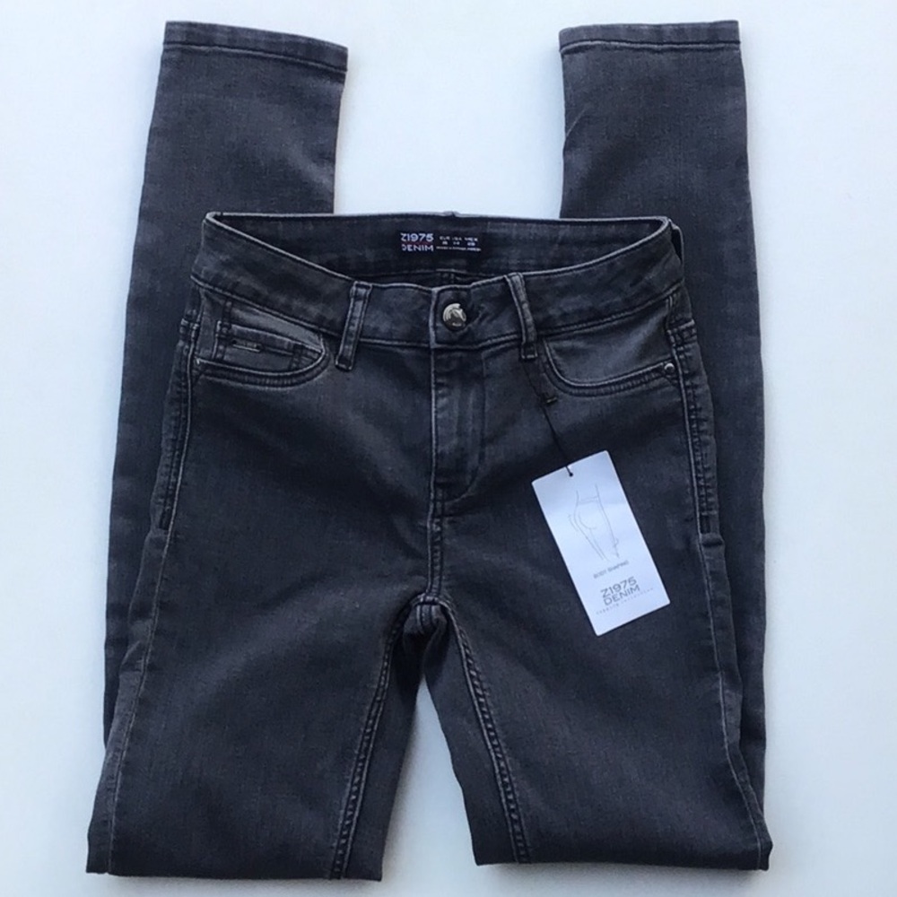 Zara body shaping jeans skinny sculpt Dark Gray washed black Women's Jeans Z1975